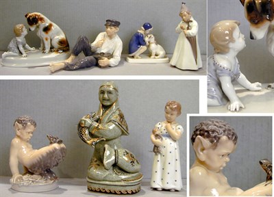 Lot 203 - Group of Seven Danish Porcelain Figurines...