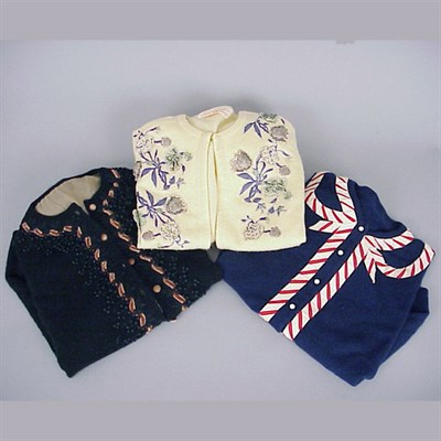 Lot 304 - Three Decorated Cashmere Sweaters 1960s The...