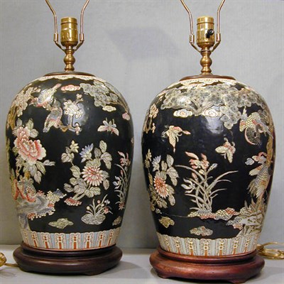 Lot 217 - Pair of Chinese Polychrome Decorated Porcelain...