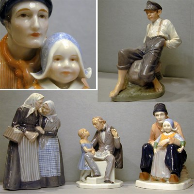 Lot 225 - Group of Four Continental Porcelain Figural...
