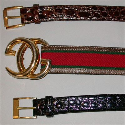 Lot 295 - Gucci and Other Gentleman's Belts The first...