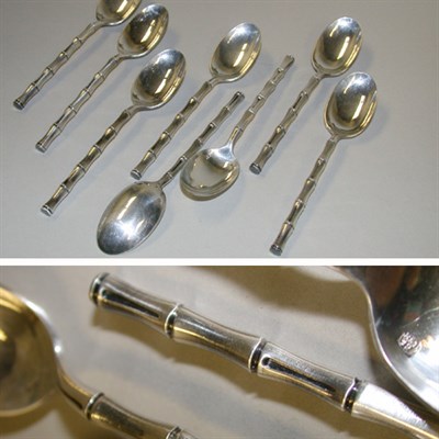 Lot 440 - Set of Eight Sterling Silver Demitasse Spoons...