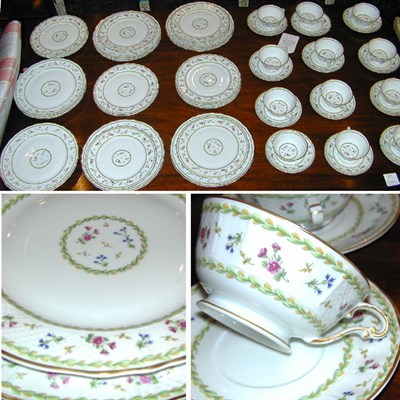 Lot 278 - Limoges Porcelain Floral Decorated Dinner...