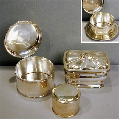 Lot 303 - Group of Three Continental Silver Boxes and...