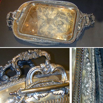 Lot 327 - Group of Four Silver Plated Trays