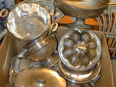 Lot 344 - Group of Seven Silver Plated Serving Dishes