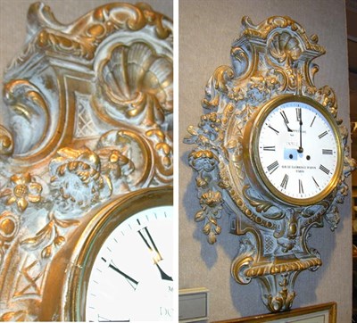 Lot 360 - Louis XVI Style Gilt Decorated Cartel Clock