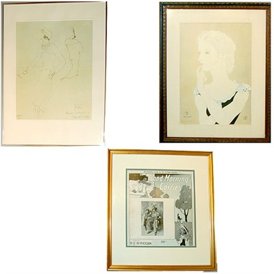 Lot 2 - Framed Cartoon GOOD MORNING CARRIE Together...