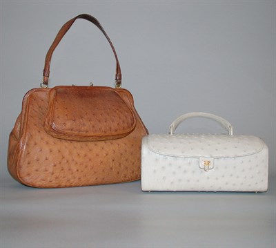Lot 510 - Two Nettie Rosenstein Ostrich Handbags...