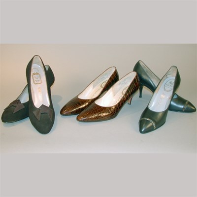 Lot 269 - Three Pairs Dior and Delman Shoes 1950s/60s...