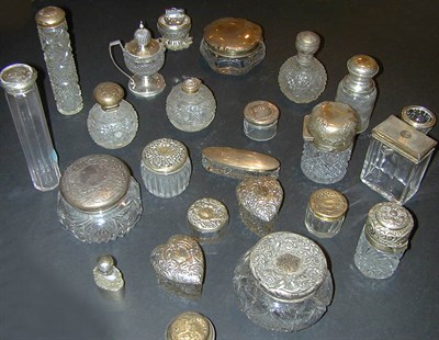 Lot 382 - Miscellaneous Group of Silver Mounted Glass...