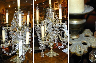 Lot 420 - Pair of Louis XVI Style Gilt-Metal and Cut...
