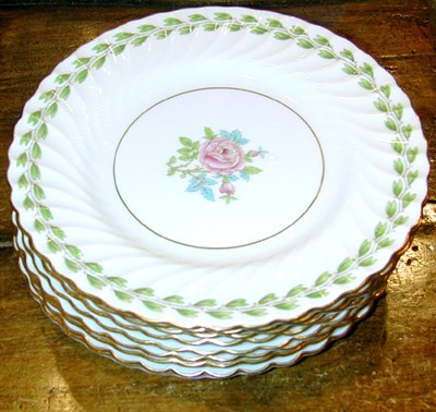 Lot 465 - Set of Ten Mintons Floral Decorated Porcelain...