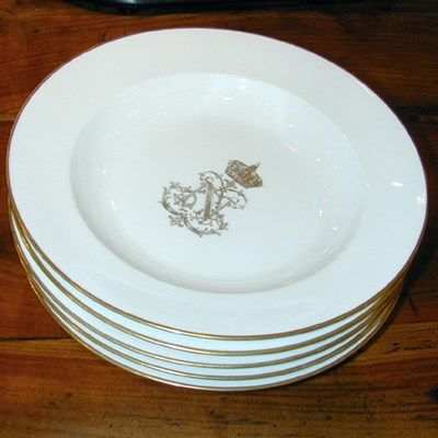 Lot 482 - Group of Sevres Style Gilt Decorated Porcelain...