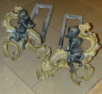 Lot 484 - Pair of Louis XV Style Gilt and...