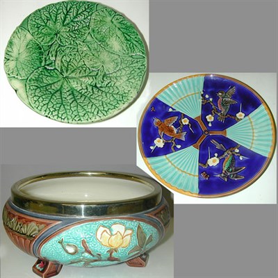 Lot 262 - Group of Three Majolica Articles