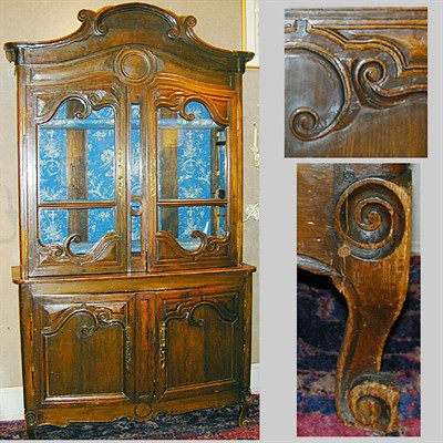 Lot 274 - Provincial Louis XV Pine Buffet a Deux Corps