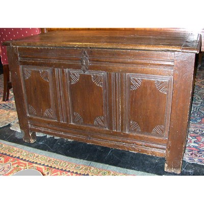 Lot 128 - Continental Baroque Oak Blanket Chest The...