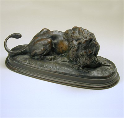 Lot 178 - Bronze Group Lion Devouring a Doe After a...