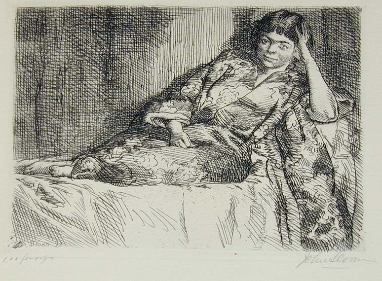 Lot 301 - John Sloan GIRL IN KIMONO (MORSE 164) Etching,...