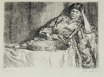 Lot 301 - John Sloan GIRL IN KIMONO (MORSE 164) Etching,...
