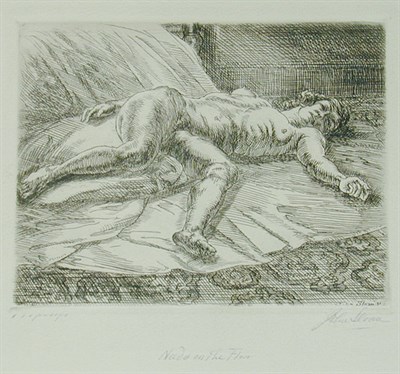 Lot 303 - John Sloan NUDE ON THE FLOOR (M. 257) Etching,...