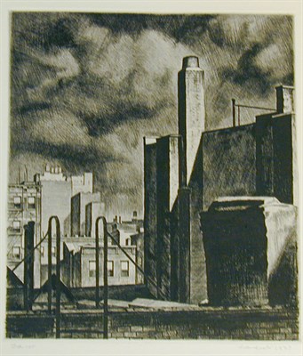 Lot 245 - Armin Landeck APPROACHING STORM, MANHATTAN (K....