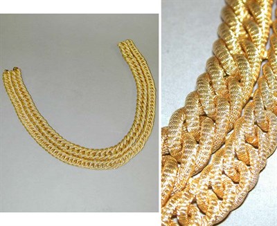 Lot 188 - Gold Double Rope Choker 18 kt. yellow gold,...