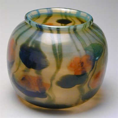 Lot 104 - Tiffany Favrile Paperweight Glass Vase Of...