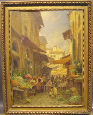 Lot 91 - Hugo Darnaut Austrian, 1851-1937 FLOWER MARKET...