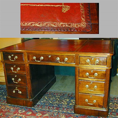 Lot 326 - George III Style Leather Inset Mahogany...