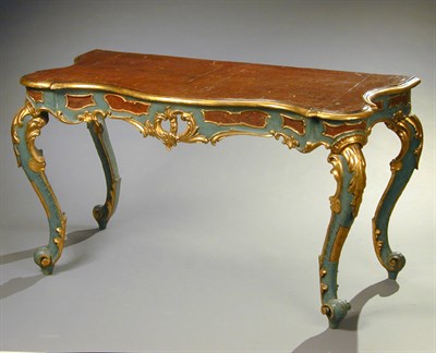 Lot 259 - Continental Rococo Style Painted and Gilt...