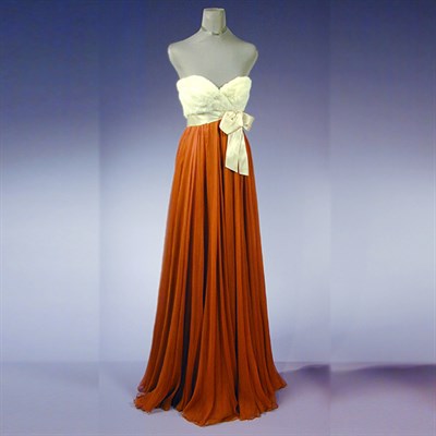 Lot 143 - Ermine and Chiffon Evening Gown American,...