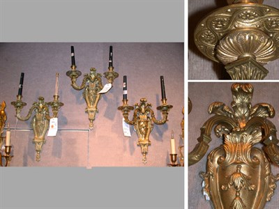 Lot 370 - Set of Three Louis XVI Style Gilt-Bronze...