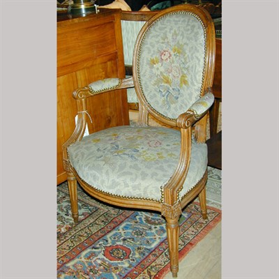 Lot 406 - Companion Pair of Louis XVI Beechwood...