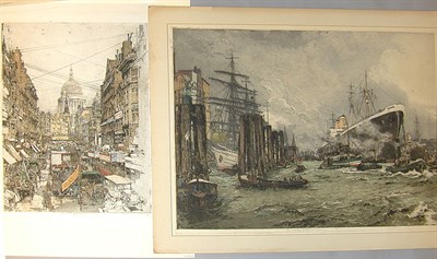 Lot 236 - Luigi Kasimir HAMBURG HARBOR; LONDON, FLEET...
