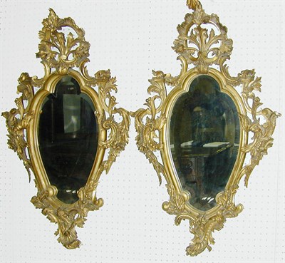 Lot 137 - Pair of Continental Rococo Style Gilt-Wood...