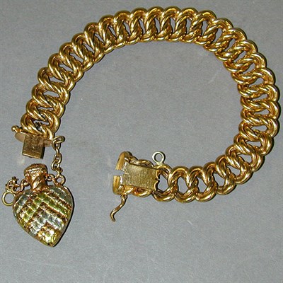 Lot 167 - Antique Gold Bracelet and Charm 14 kt. yellow...