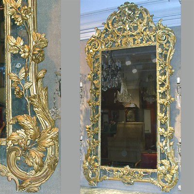 Lot 263 - Louis XV Gilt-Wood Mirror Mid 18th century The...
