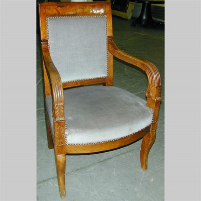 Lot 301 - Empire Mahogany Armchair Early 19th century...