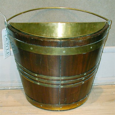 Lot 525 - Dutch Brass Bound Mahogany Bucket Early 19th...