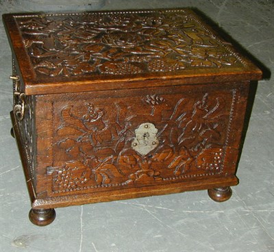 Lot 138 - Continental Baroque Style Oak Small Box The...