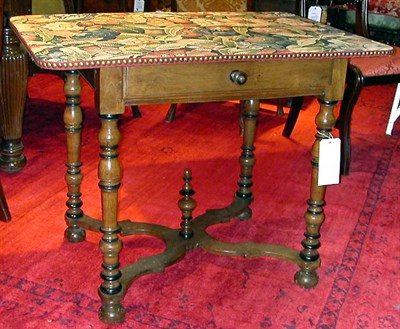 Lot 238 - French Baroque Walnut and Ebonized Side Table...