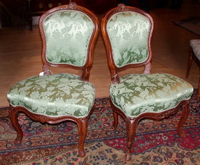 Lot 228 - Pair of Louis XV Walnut Side Chairs Mid 18th...