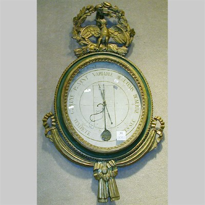 Lot 424 - Louis XVI Painted and Gilt-Wood Barometer Late...