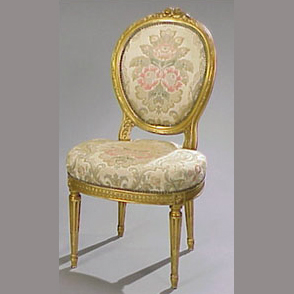 Lot 405 - Set of Four Louis XVI Style Gilt Carved Wood...