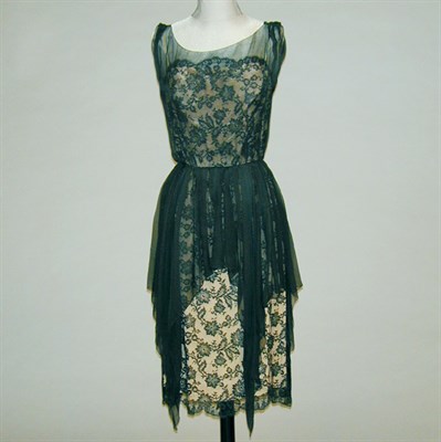 Lot 133 - Helen Rose Black Lace Cocktail Dress American,...