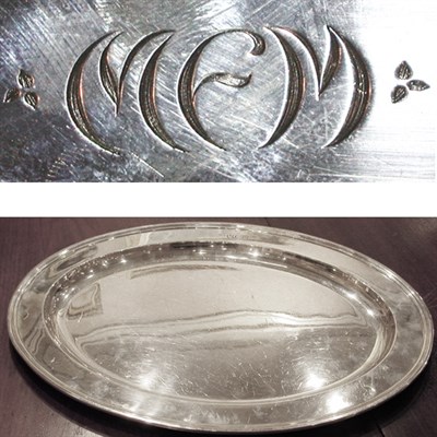 Lot 293 - Tiffany & Co. Sterling Silver Tray Of oval...