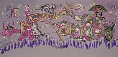 Lot 274 - Versace Jeweled Stole Au Revoir Paris...