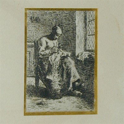 Lot 268 - Jean Francois Millet LA COUSEUSE (DELTEIL 9;...